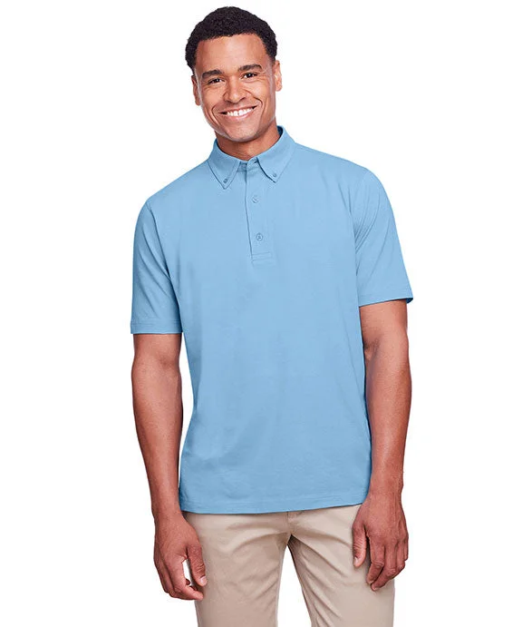 UC105 - UltraClub Mens Lakeshore Stretch Cotton Performance Polo Shirt | Columbia Blue