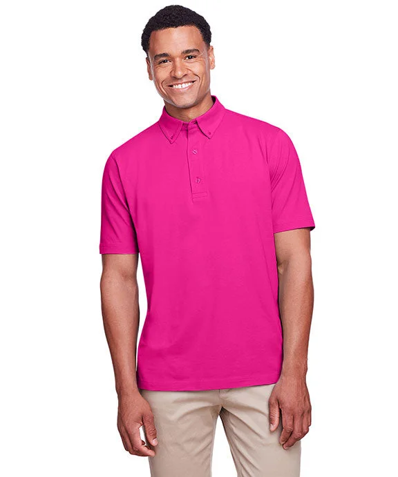 UC105 - UltraClub Mens Lakeshore Stretch Cotton Performance Polo Shirt | Heliconia