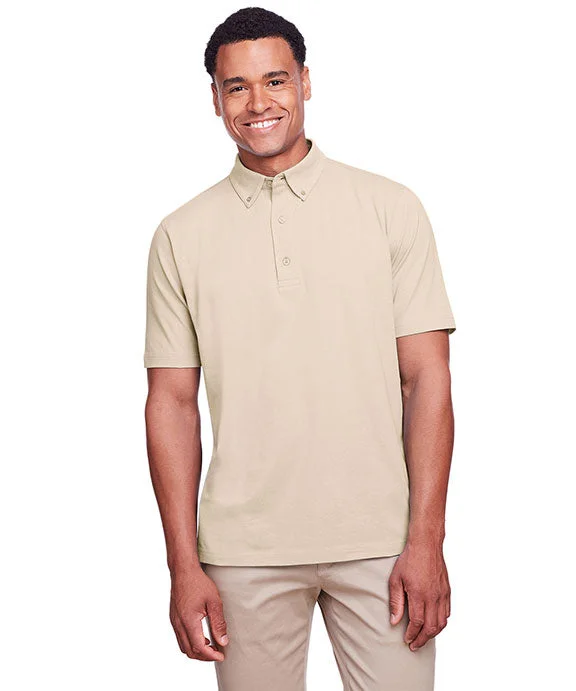 UC105 - UltraClub Mens Lakeshore Stretch Cotton Performance Polo Shirt | Stone