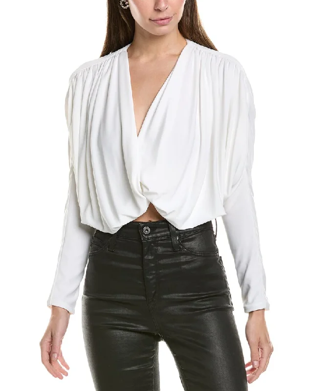 Alice + Olivia Elda Twist Crop Top