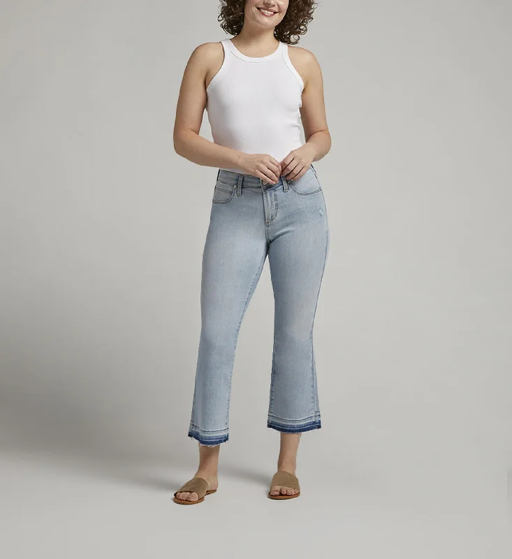 Jag Eloise Mid Rise Bootcut Crop Jeans In Bleach Blue