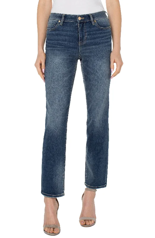 Liverpool Kennedy Straight Crop Jean 30in Ins In Oasis