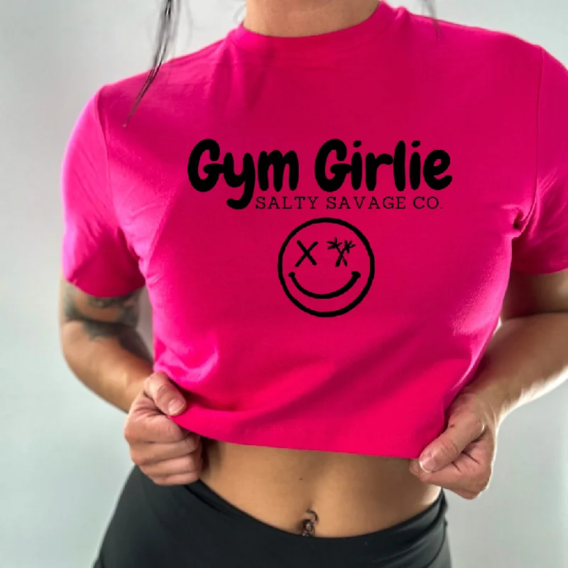 Salty Savage Ladies "Gym Girlie" Performance Crop Tee