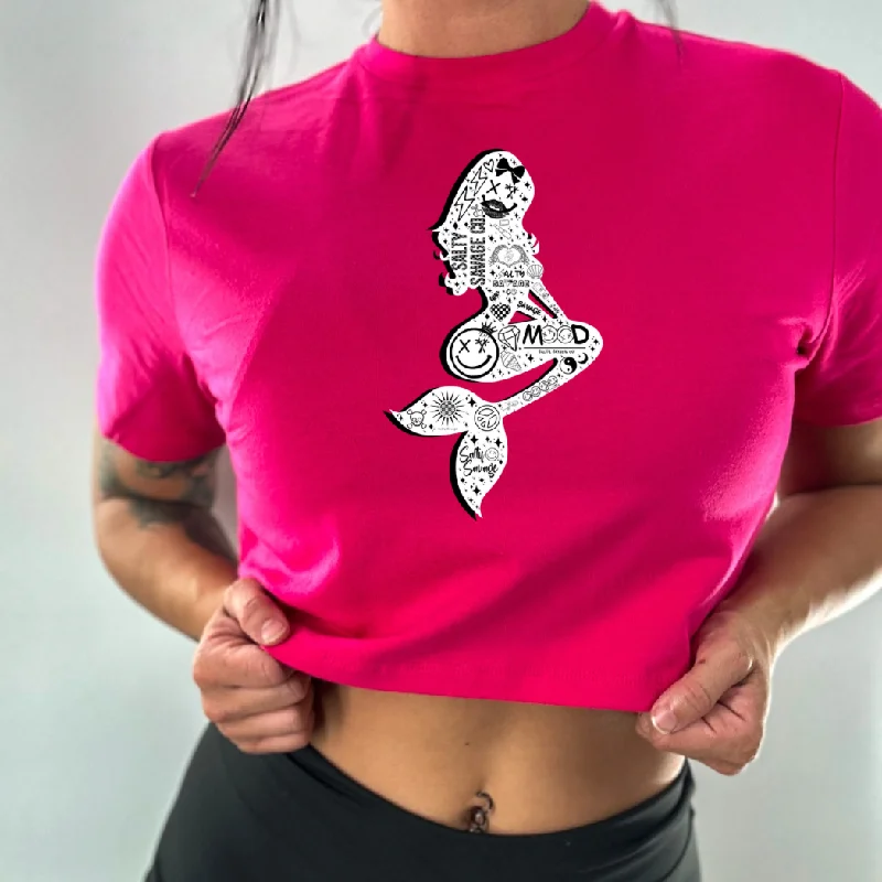 Salty Savage Ladies "Salty Siren" Performance Crop Tee