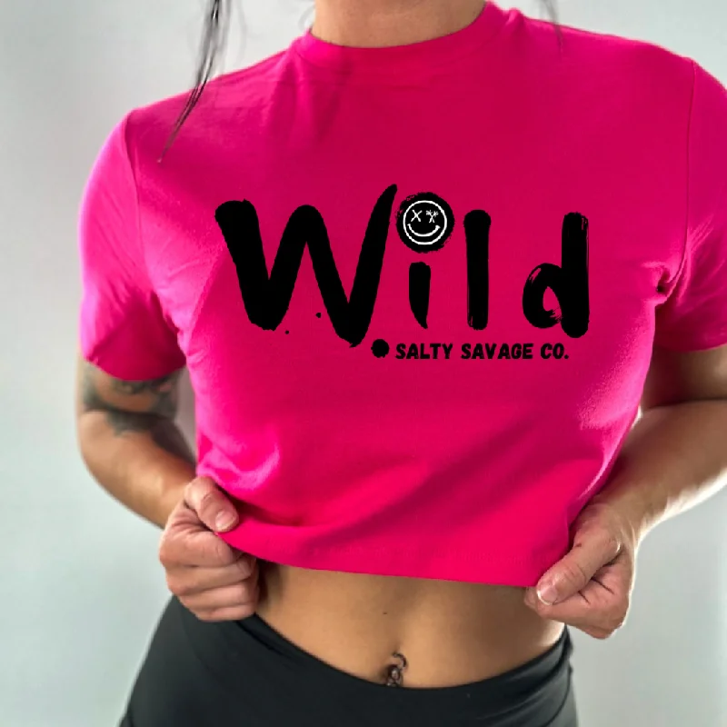 Salty Savage Ladies "Wild" Performance Crop Tee